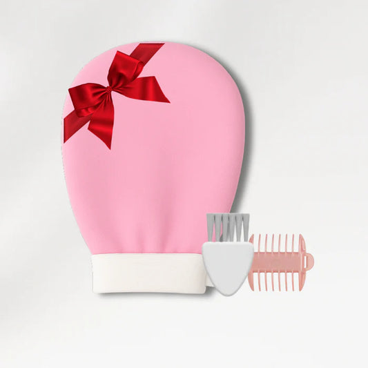 Set Guante Exfoliante, Peine-Guía y Cepillo de Limpieza