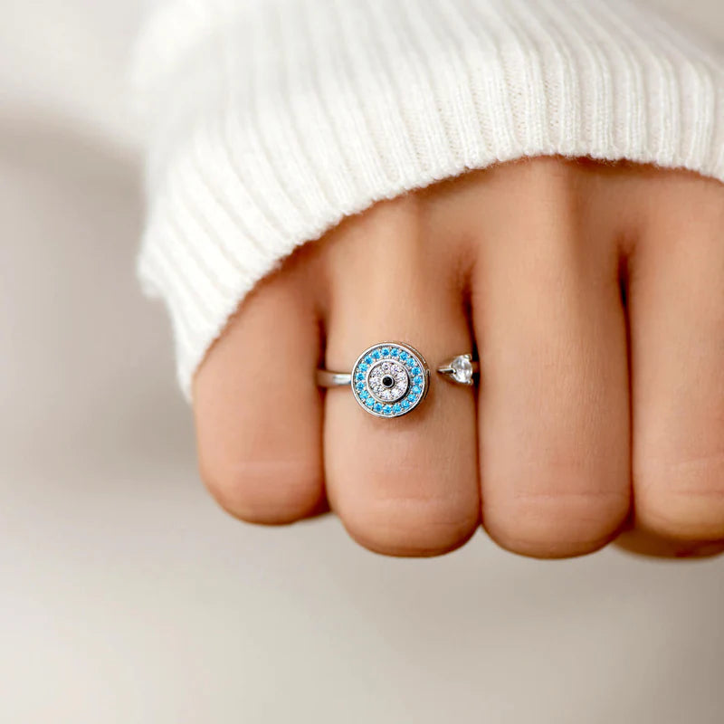 A Mi Hija - Anillo Ojo de la Suerte | Antiestrés Giratorio | Ajustable