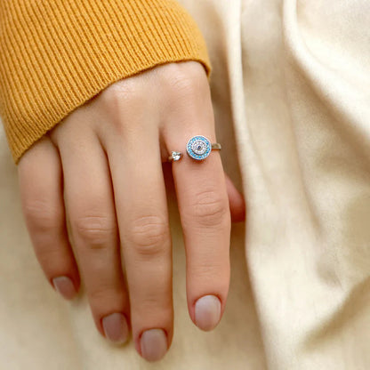 A Mi Hija - Anillo Ojo de la Suerte | Antiestrés Giratorio | Ajustable