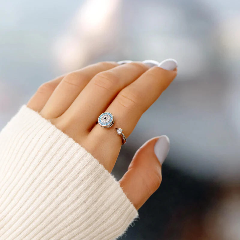 A Mi Hija - Anillo Ojo de la Suerte | Antiestrés Giratorio | Ajustable